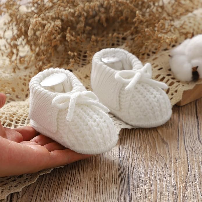 Baby Booties Newborn Boys Girls First Walkers Knit Infant Sock Shoes - Image 7