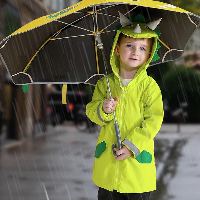 YOUNGER TREE Toddler Baby Boy Girl Duck Raincoat Cute Cartoon Hoodie Zipper - Image 2
