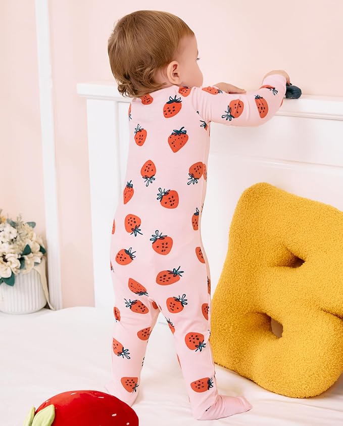 babee Reshinee Viscose Derived from Bamboo Baby Footie Pajamas Convertible - Image 9