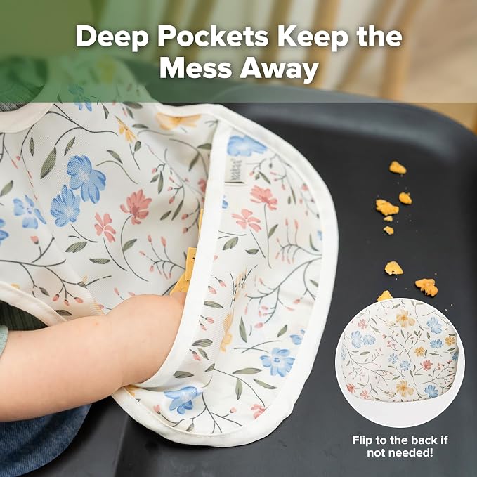 haakaa Waterproof Baby Bibs for Eating 2pcs for 6-24M - Image 6