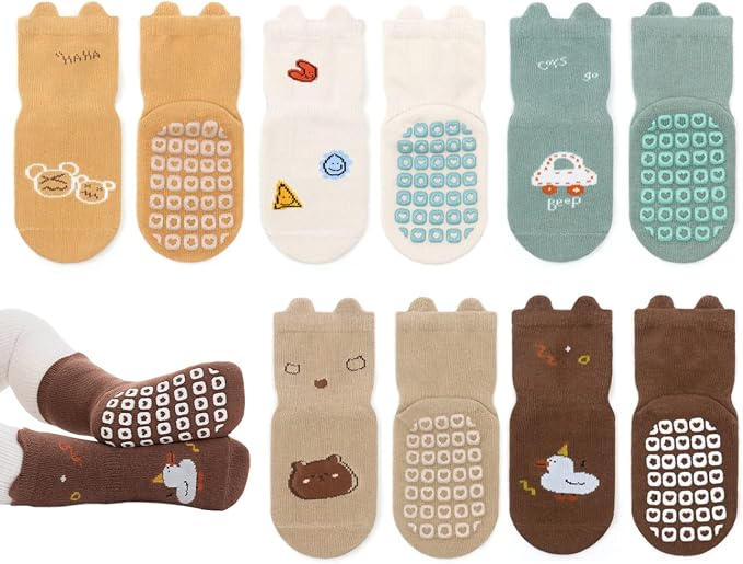 Exegawe Toddler Non Slip Socks, Cute Baby Socks by Exegawe