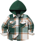 YOUNGER STAR Toddler Kids Boys Girls Flannel Hooded Plaid Shirt Button Baby Red by YOUNGER+STAR