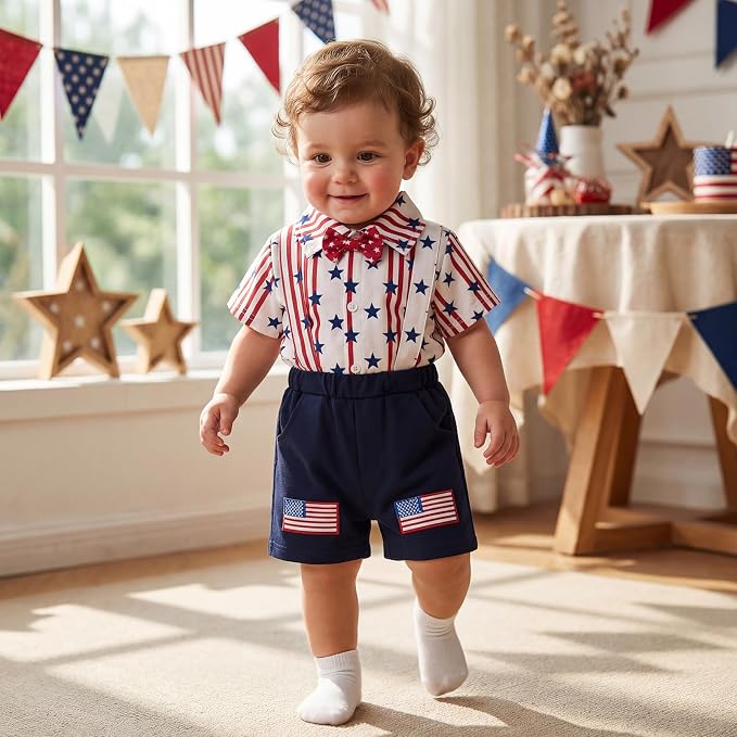 PUHHAPIEY Baby Boy Gentleman Wedding Outfit Dress Romper Suspender Pants | 0 3 - Image 3