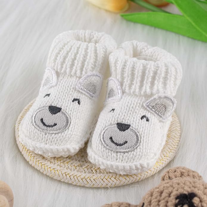 Baby Booties Newborn Infant Hand Crochet Knit Cotton Shoes Booties First - Image 3