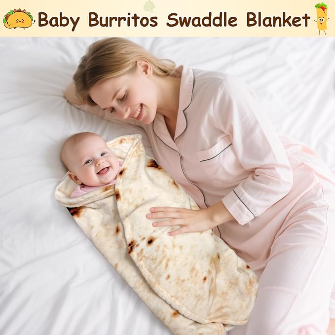 mermaker Burritos Tortilla Swaddle Blanket Baby - Image 2