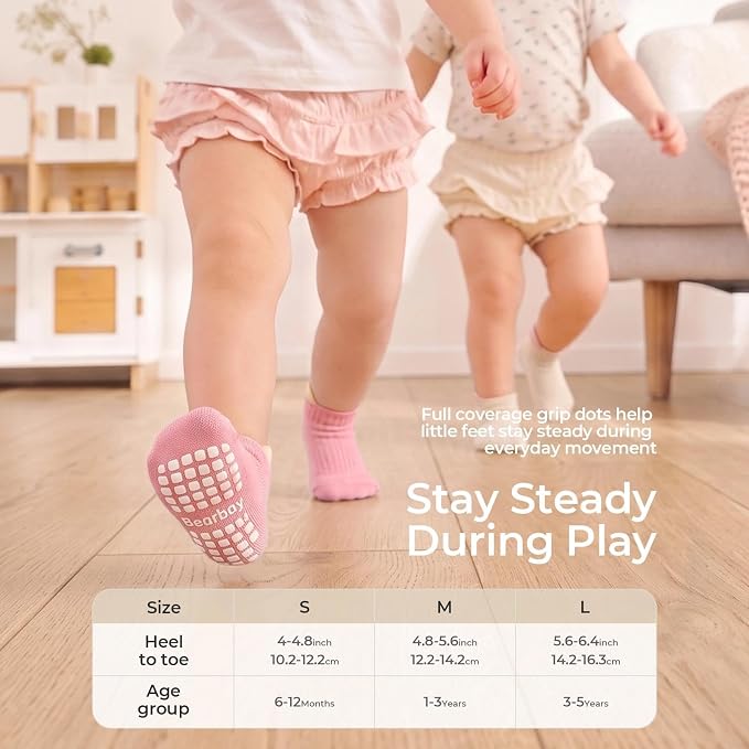 Non-slip Toddler Ankle Cotton Grip Socks Unisex 6M-5T - Image 5