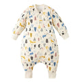 Duomiaomiao Unisex Baby Sleep Sack, 3.5 TOG Winter Cotton Toddler Sleeping Bag with Feet, 2-Way Zipper for Early Walkers