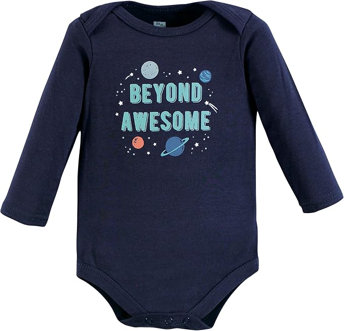 Hudson Baby baby-boys Cotton Long-sleeve Bodysuits 5-pack - Image 3