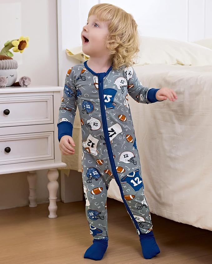babee Reshinee Bamboo Viscose Baby Footie Pajama, Zipper Sleeper Boys Girls | - Image 4