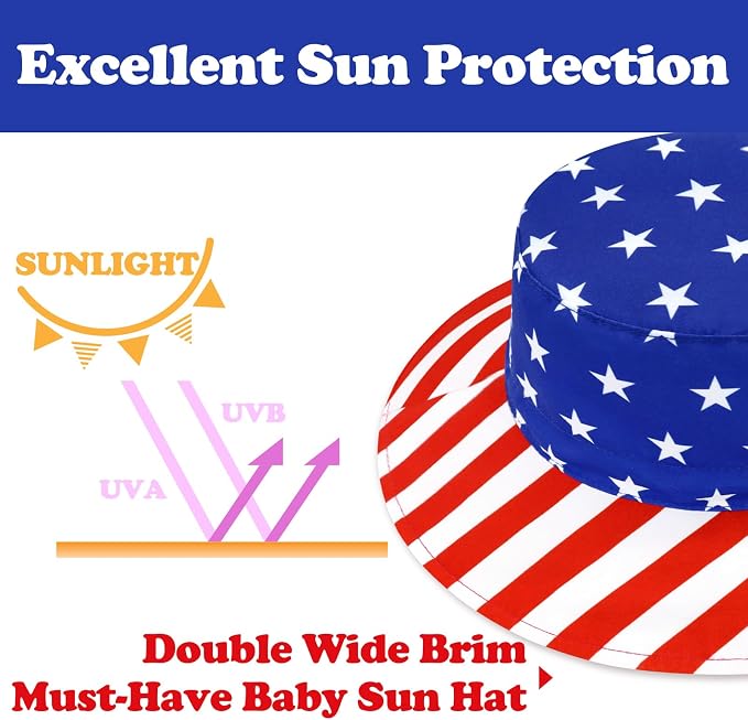 Sarfel Baby Sun Hat Summer Baby Boy Hats UPF 50+ Sun Protection Toddler Hat - Image 5