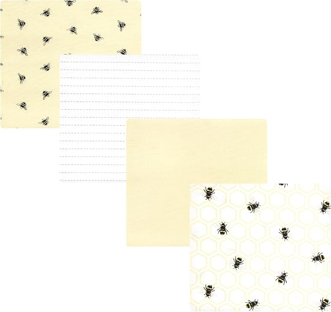 Hudson Baby Unisex Baby Cotton Flannel Receiving Blankets, Honey Bee, One Size by HudsonBaby