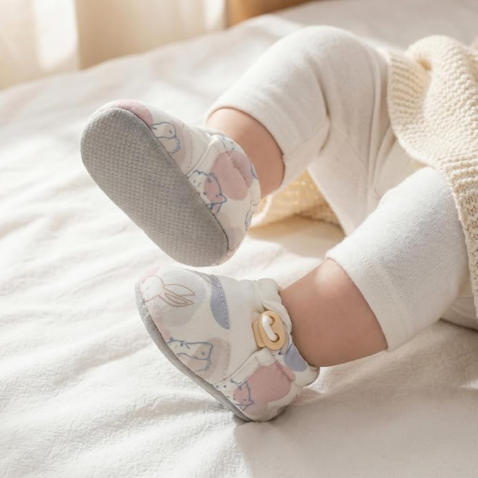 Baby Booties Toddler Cozy First Walking Boots Stay-on Soft Cozy Cotton Non-Slip - Image 2