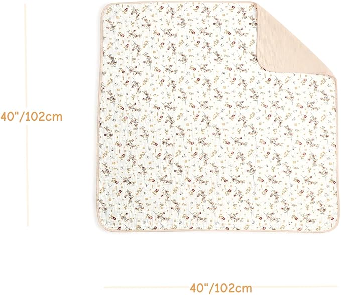 CREVENT 40''X40'' 100% Organic Cotton Muslin Baby Blanket - Image 4
