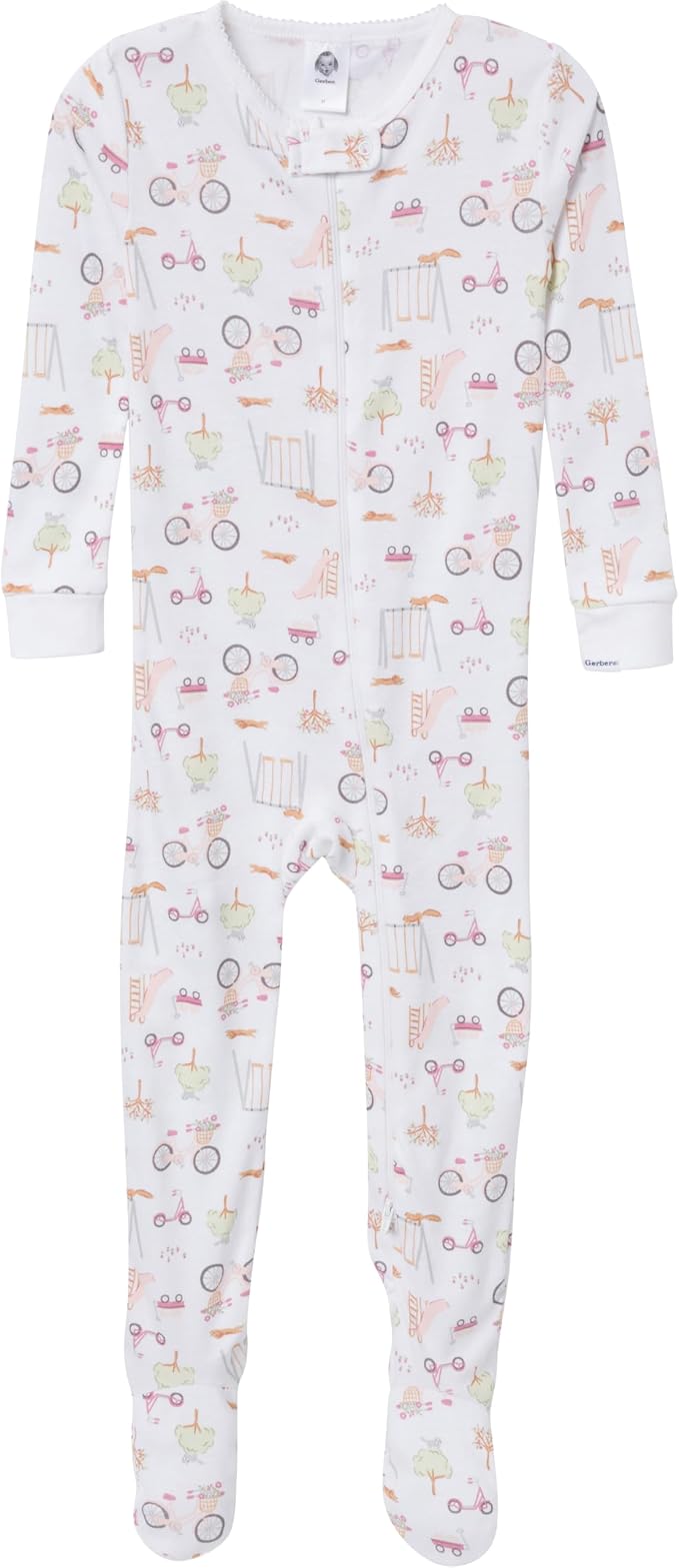 Gerber Baby Girls 2-Pack Footed Pajamas - Image 2