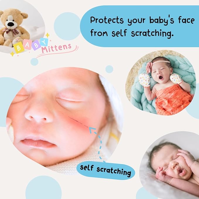 Baby Mittens No Scratch, Newborn Gloves 0-6M, Registry Essential - Image 3