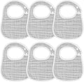 Accmor Muslin Baby Bibs, 6 Pack Soft Cotton Baby Bandana Drool Bibs by Accmor