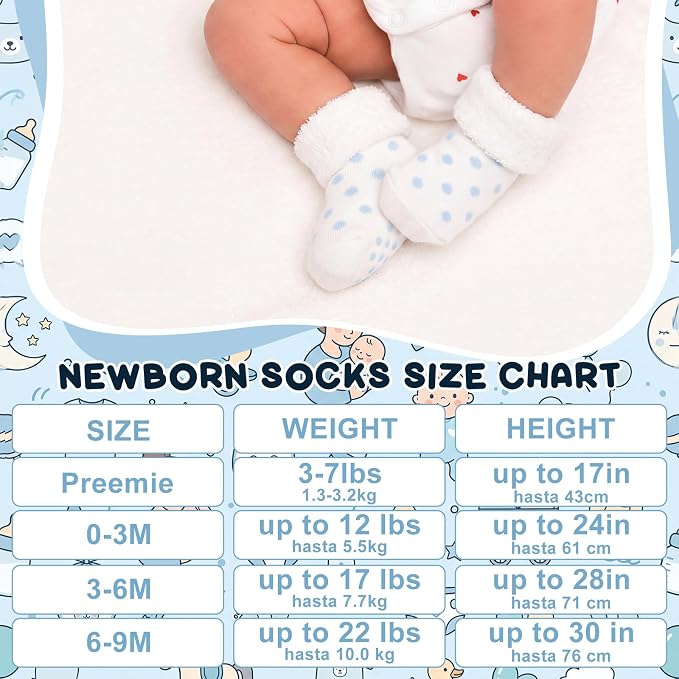 Twistover 10 Pairs Preemie Cotton Turn Cuff Socks - Image 2