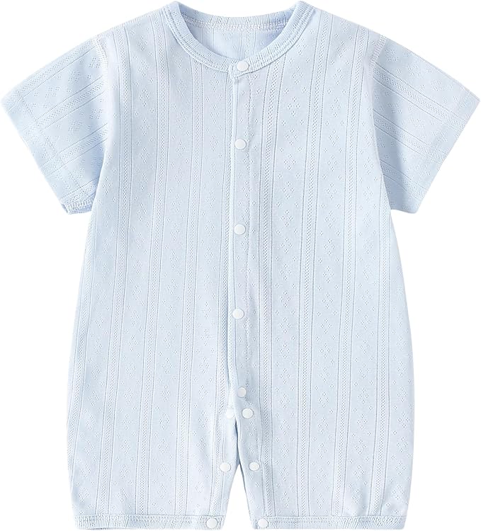 AMIYAN Unisex Baby Cotton Romper Boys Short Sleeve One-Piece Jumpsuit Infant by AMIYAN