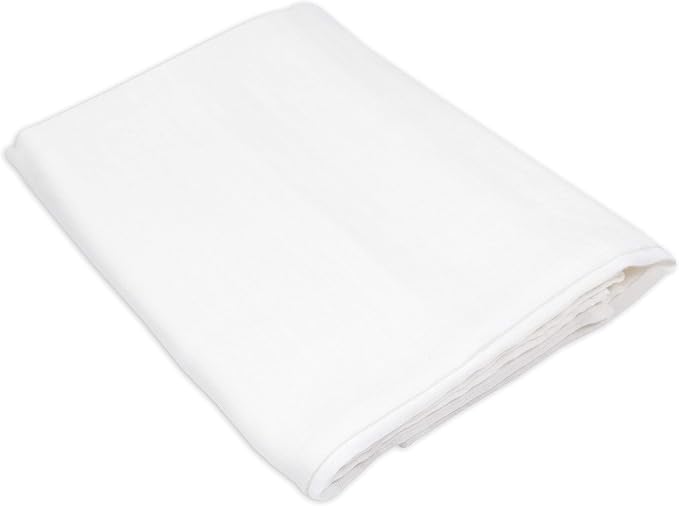 HonestBaby 3-Pack Organic Cotton Swaddle Blankets, Bright White, One Size - Image 2