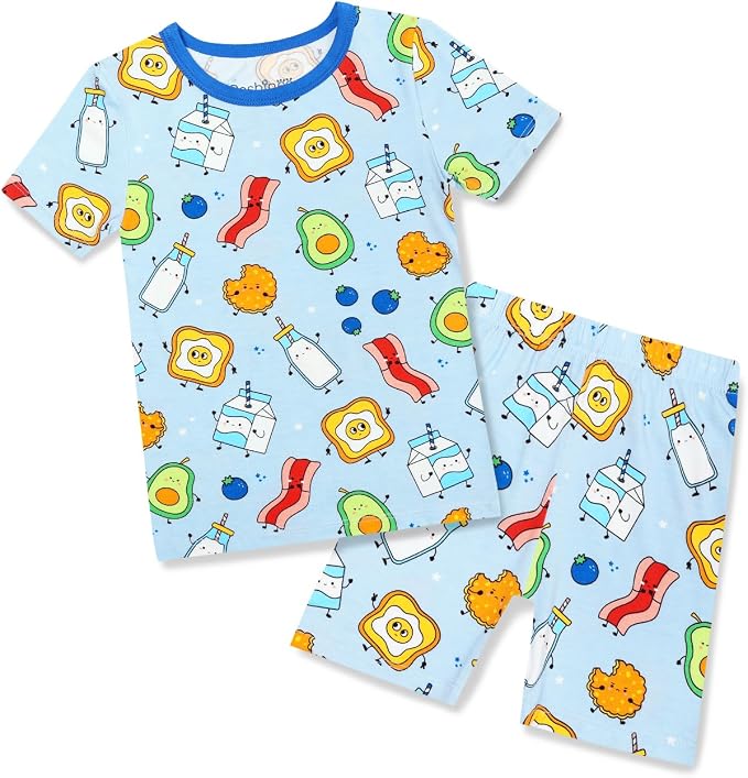 babee Reshinee Bamboo Viscose Toddler Boys Pajamas Set, Short Sleeve Kids by babeeReshinee