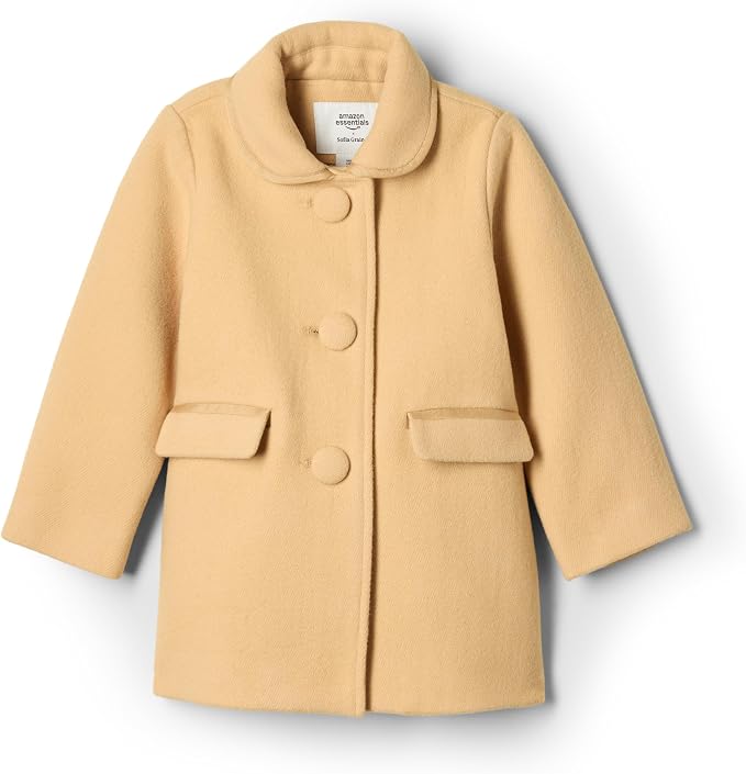 Amazon Essentials x Sofia Grainge Toddler and Baby Girls' Wool Blend A-Line by AmazonEssentials