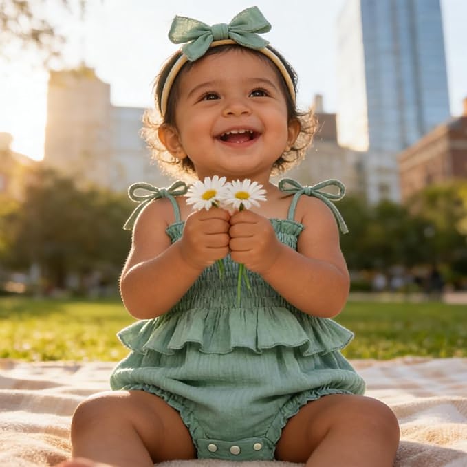 Baby Girl Romper Ruffle Newborn Girl Bodysuit Jumpsuit Baby Girl Clothes Outfit - Image 2