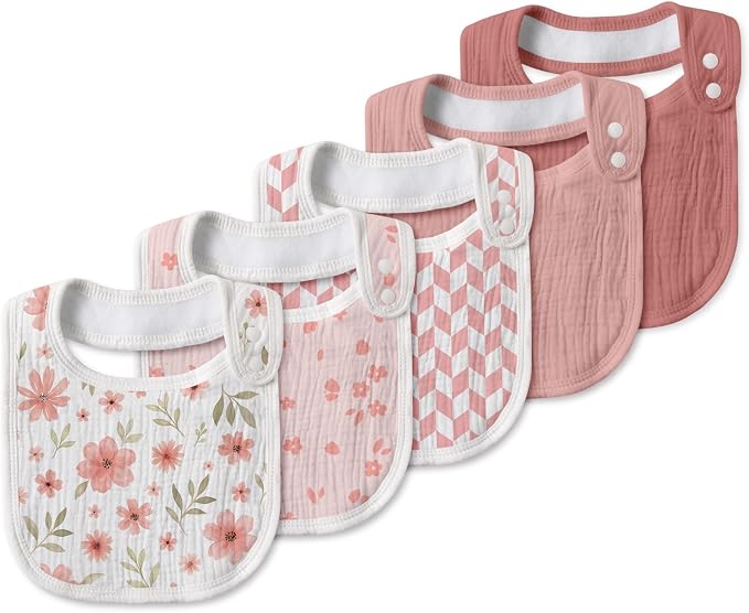 Muslin Baby Bibs for Drooling and Teething, Bibs for Boys Girls - Image 2
