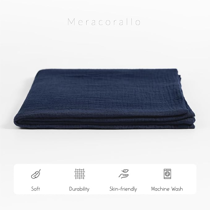 Meracorallo Muslin Swaddle Blanket, 100% Cotton - Image 4