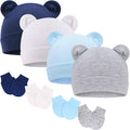 BQUBO Newborn Baby Hats Mittens Set Hospital Hat Beanie Infant Caps Baby Gloves by DRESHOW