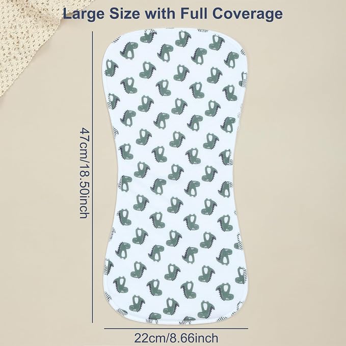 10-Pack Burp Cloths for Baby Boys and Girls - Image 3