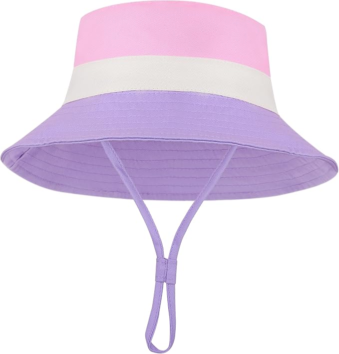 Baby Boy Sun Hat Toddler Bucket Beach Hat Girl UPF 50+ Cotton Linen | Beach - Image 2