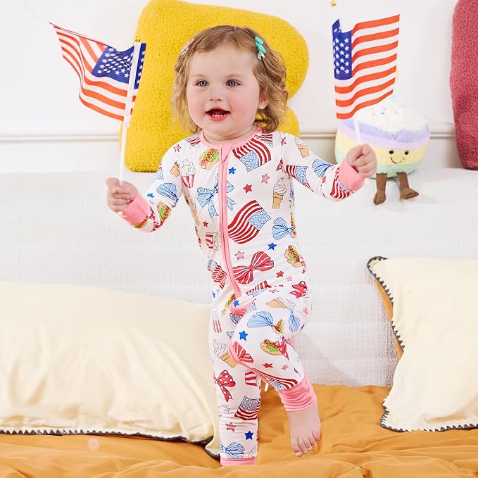 babee Reshinee Viscose Derived from Bamboo Baby Footie Pajamas Convertible - Image 3