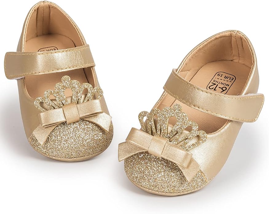Meckior Infant Baby Girls Soft Sole Bowknot Princess Wedding Dress Mary Jane by Meckior