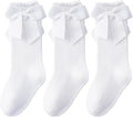Baby Knee High Socks Infant Toddler Bow Ruffled Cotton Long Socks Stockings by Miniangel