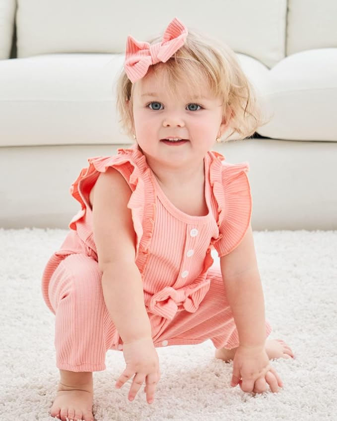 Mioglrie Newborn Baby Girl Clothes 1 Piece Infant Fall Winter Romper Outfit | - Image 3