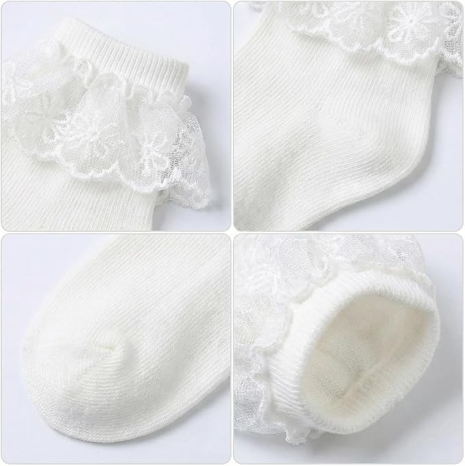 6 Pairs Baby Girls Socks - Image 5