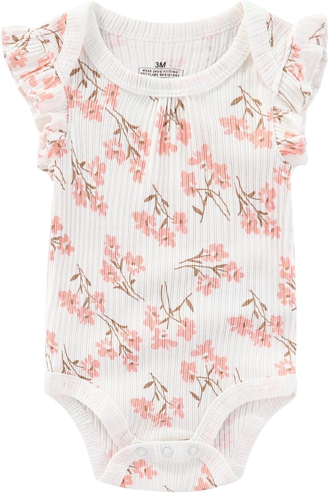 Baby Bodysuits Ribbed Mix Summer Newborn Boy Girl Clothes 5-pack | Multiple - Image 6