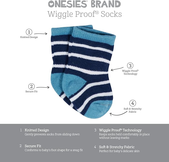 Onesies Brand Baby Boys & Girls 12 Pair Bootie Socks - Image 6