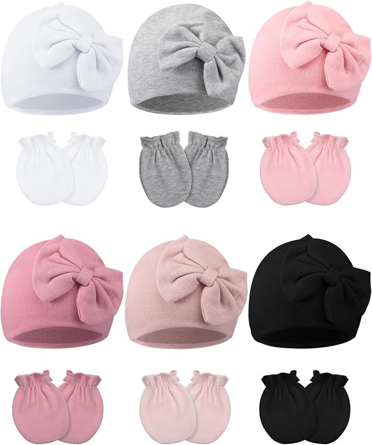 Geyoga 12 Pcs Baby Hat | Newborn Hats Mittens by Frienda