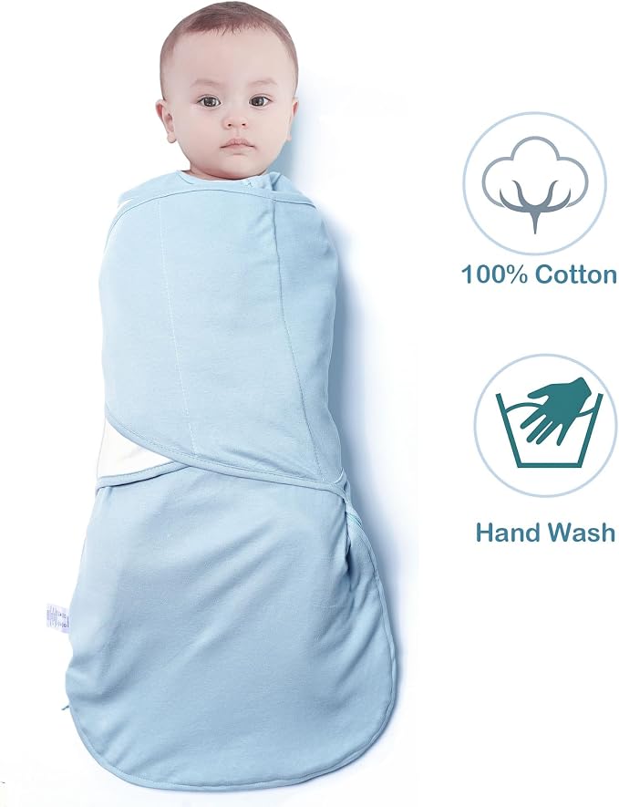 Baby Sleep Sack Swaddle 3 Pack, 3-Way Adjustable, Organic Cotton | Swaddles 3-6 - Image 3