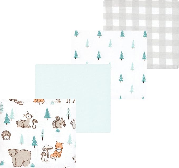Luvable Friends Little Treasure Flannel Receiving Blankets 4pk by Luvable+Friends
