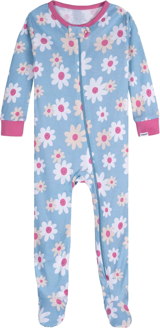 Onesies Brand Baby Girls 4-Pack Footed Pajamas - Image 4