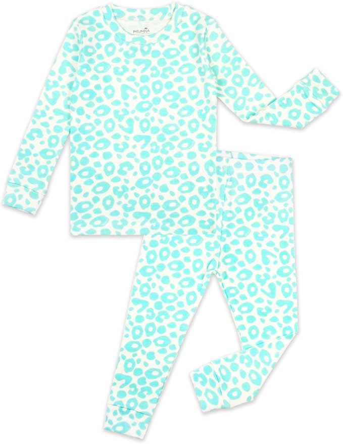 moimoln Cotton Modal Baby Toddler Pajamas Check Solid Leopard 6M-8Y by moimoln