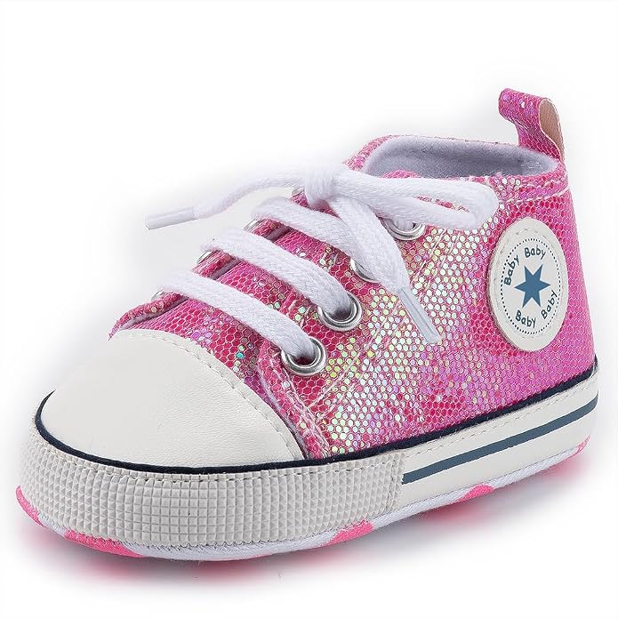 Unisex Baby Girls Boys Canvas High-top Shoes, Newborn Infant Anti-Slip Soft - Image 2