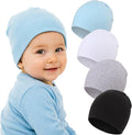 DRESHOW BQUBO 4 Pieces Baby Beanie Newborn Toddler Soft Cute Knit Hat Hospital by DRESHOW