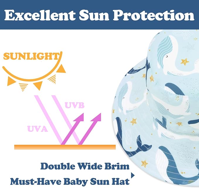 Sarfel Baby Sun Hat Summer Baby Boy Hats UPF 50+ Sun Protection Toddler Hat - Image 5