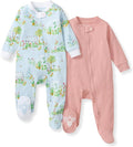 Burt's Bees Baby Girls' Organic Cotton, Sleep and Play Footed Pajamas | Easy by BurtsBeesBaby
