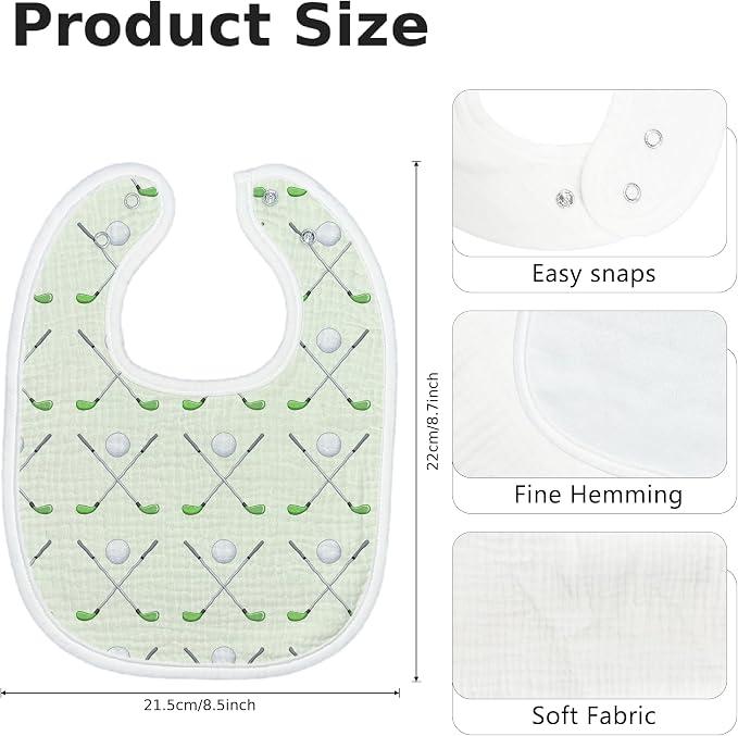 Baby Bibs for Baby Boys Girls 6-Pack - Image 5
