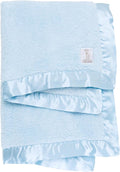Little Giraffe Baby Blanket - Chenille Soft Blanket with Satin Trim - Baby Stroller Blanket - Newborn Baby Essentials & Gifts - 29" x 35" - Blue
