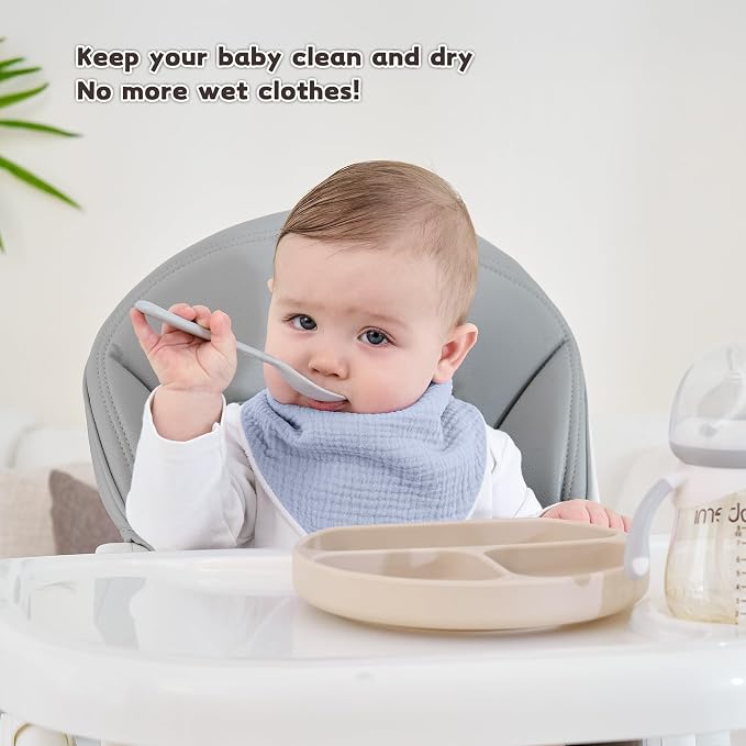 Susurration Muslin Baby Drool Bibs 6Pack Soft Triangular Adjustable Baby - Image 4